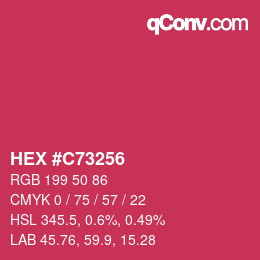 Color code: HEX #C73256 | qconv.com