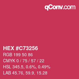 Color code: HEX #C73256 | qconv.com