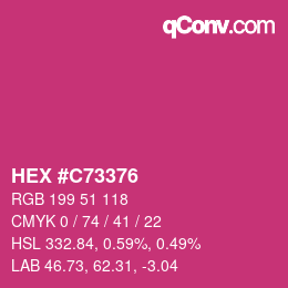 Color code: HEX #C73376 | qconv.com