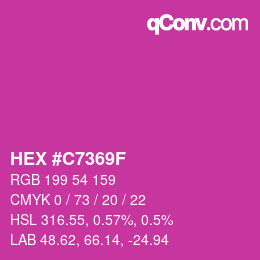 Color code: HEX #C7369F | qconv.com