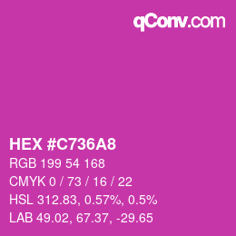 Color code: HEX #C736A8 | qconv.com
