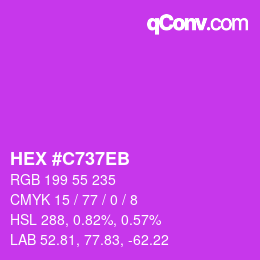 Color code: HEX #C737EB | qconv.com