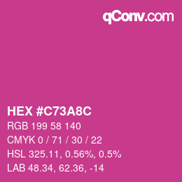Color code: HEX #C73A8C | qconv.com