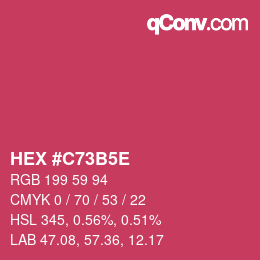 カラーコード: HEX #C73B5E | qconv.com