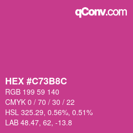 Color code: HEX #C73B8C | qconv.com