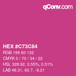 Code couleur: HEX #C73C84 | qconv.com