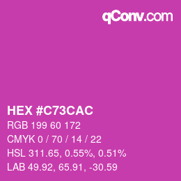 颜色代码: HEX #C73CAC | qconv.com