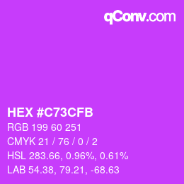 Color code: HEX #C73CFB | qconv.com