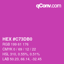 Color code: HEX #C73DB0 | qconv.com