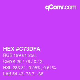 Color code: HEX #C73DFA | qconv.com