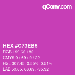 颜色代码: HEX #C73EB6 | qconv.com