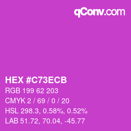 Color code: HEX #C73ECB | qconv.com