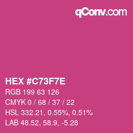 Color code: HEX #C73F7E | qconv.com
