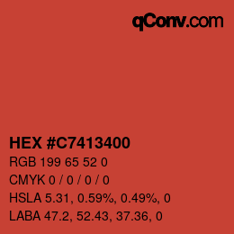 Color code: HEX #C7413400 | qconv.com