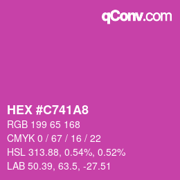 Color code: HEX #C741A8 | qconv.com