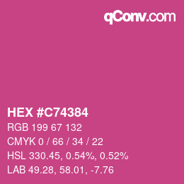 カラーコード: HEX #C74384 | qconv.com