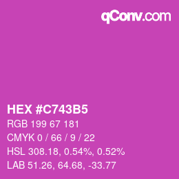 Color code: HEX #C743B5 | qconv.com