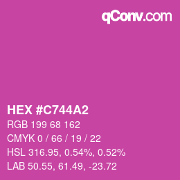 Color code: HEX #C744A2 | qconv.com