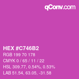 Color code: HEX #C746B2 | qconv.com