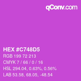 Color code: HEX #C748D5 | qconv.com
