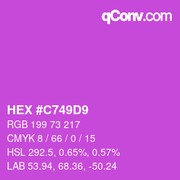 Color code: HEX #C749D9 | qconv.com
