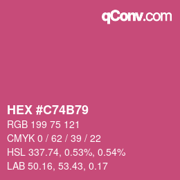 カラーコード: HEX #C74B79 | qconv.com