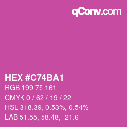 Color code: HEX #C74BA1 | qconv.com