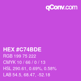 颜色代码: HEX #C74BDE | qconv.com