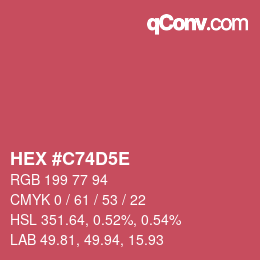 Color code: HEX #C74D5E | qconv.com