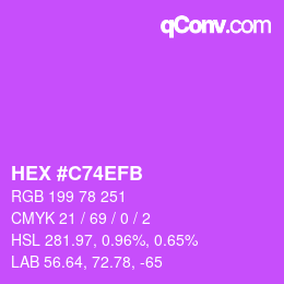カラーコード: HEX #C74EFB | qconv.com