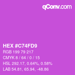 Color code: HEX #C74FD9 | qconv.com
