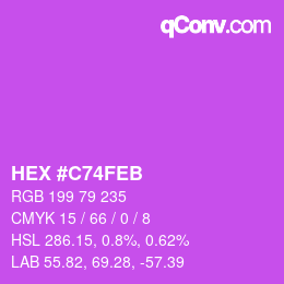 Color code: HEX #C74FEB | qconv.com