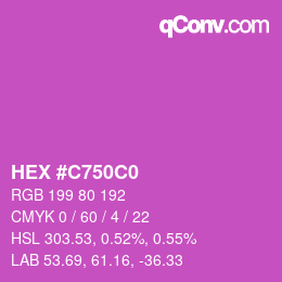 Color code: HEX #C750C0 | qconv.com