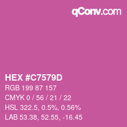 Color code: HEX #C7579D | qconv.com