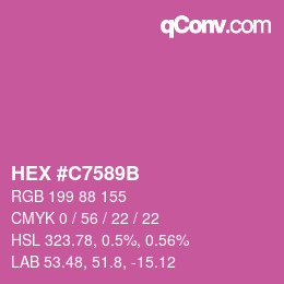 Color code: HEX #C7589B | qconv.com