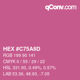 Farbcode: HEX #C75A8D | qconv.com