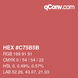 Color code: HEX #C75B5B | qconv.com