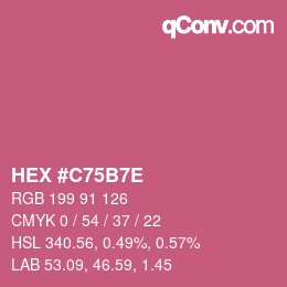 Color code: HEX #C75B7E | qconv.com