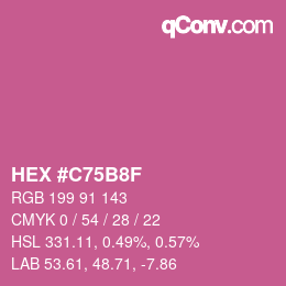 Color code: HEX #C75B8F | qconv.com