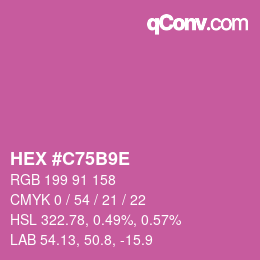 颜色代码: HEX #C75B9E | qconv.com