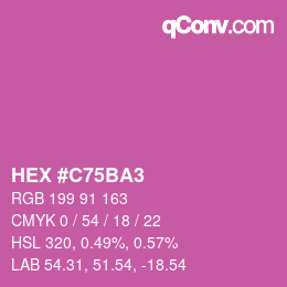 カラーコード: HEX #C75BA3 | qconv.com