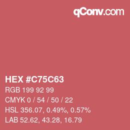 Farbcode: HEX #C75C63 | qconv.com