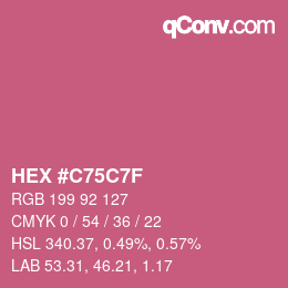 Código de color: HEX #C75C7F | qconv.com