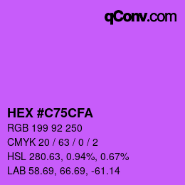 颜色代码: HEX #C75CFA | qconv.com