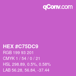 Farbcode: HEX #C75DC9 | qconv.com
