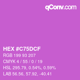 颜色代码: HEX #C75DCF | qconv.com