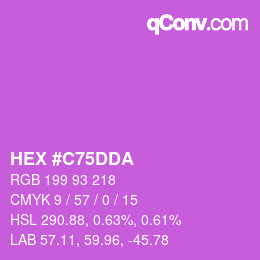 Color code: HEX #C75DDA | qconv.com