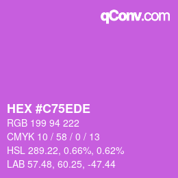 Color code: HEX #C75EDE | qconv.com