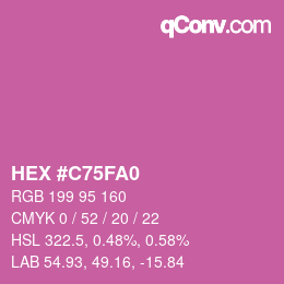 Color code: HEX #C75FA0 | qconv.com