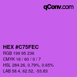 Color code: HEX #C75FEC | qconv.com